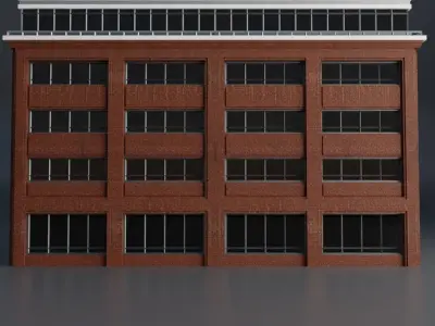 URBAN CITY BUILDING 12 Low-poly 3D model