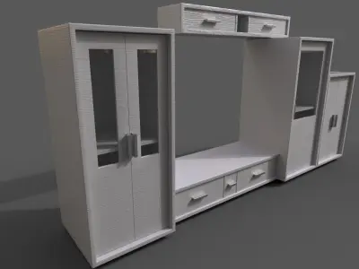 Set 2 Modern Furniture 3D Model Low-poly 3D model