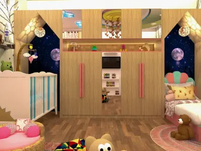 girl bedroom 3D model