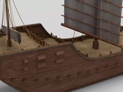 Ancient Chinese Ship 01 3D model