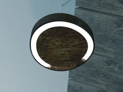 wooden lamp Free 3D model
