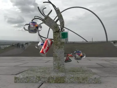 Urban Fossil - Industrial Post-Apocalyptic Tree Free 3D model