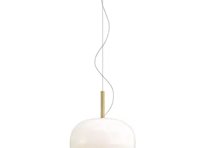 ILARGI pendant light with glass and gold finish 3D model