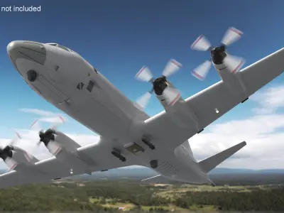  South Korea P3 Orion Anti Submarine Plane Rigged 
