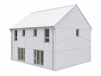 Neighborhood Houses P17 Low-poly 3D model