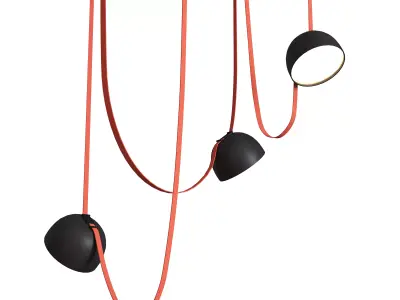 Belts Combination Canvas Pendant Light 3D model