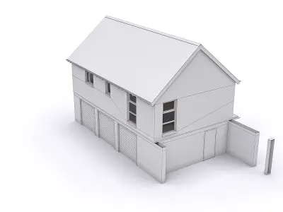Townhouse 15 Low-poly 3D model