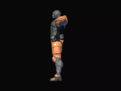 armor scifi Low-poly 3D model