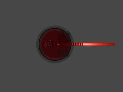 Red Drink in Glass Cup Low-poly 3D model