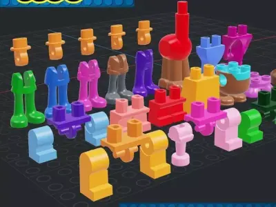 Lego - Minifigures Legs 3D print model