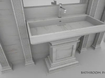 bathroom pack Low-poly 3D model