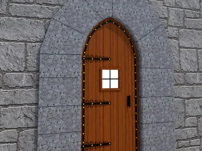 Medieval Door-01 3D model