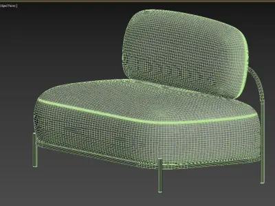 SOFA POLLY YELLOW 3D model