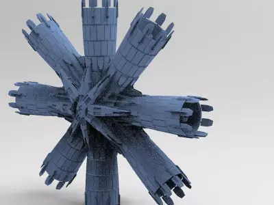 Halo Forerunner Inspired Energy Pilon Generators 4 3D model