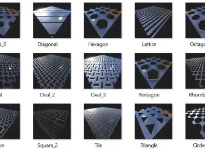 15 pbr lattice metal materials Texture