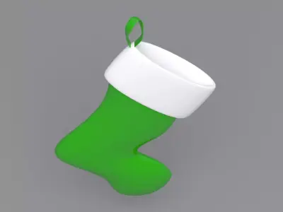 Christmas Stockings green 3D model