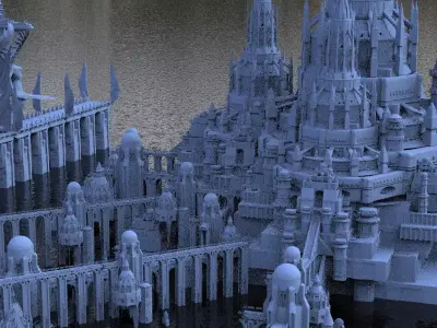 Kamelot City Castle Fortress 1 3D model