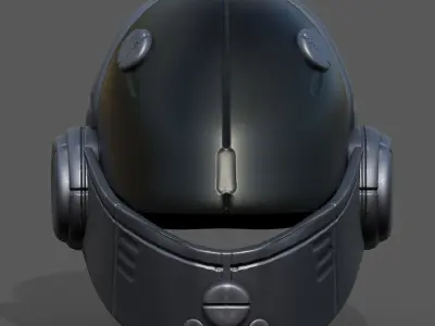 Helmet scifi fantasy futuristic technology PBR  Low-poly 3D model