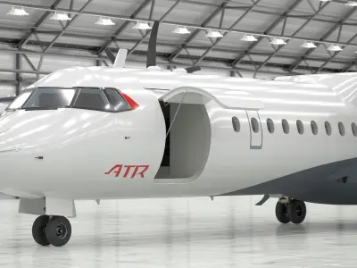  Civilian Transport Aircraft ATR 72-600 Rigged for Maya 