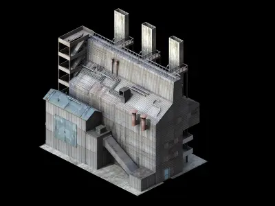 Future World - Industrial Area 03 3D model