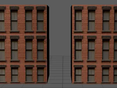 Building Color Variation Low-poly 3D model