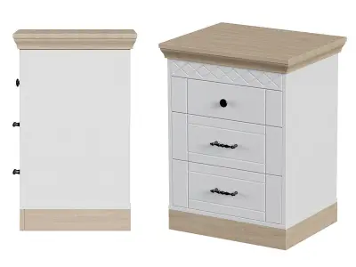 Bedroom set bookcase with two doors 3D Model Pack