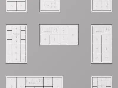 Jung LS  ZERO  KNX Smart Home Kit 34 items 3D model