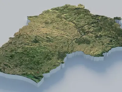 Lithuania Lietuva Terrain Country 3D model