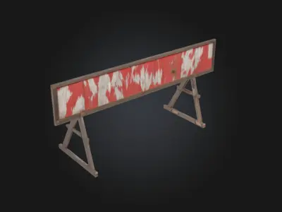 Construction Barrier  Essential Safety Element for Work Zones 3D model