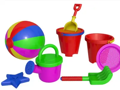 Beach Sand Toys 3D model