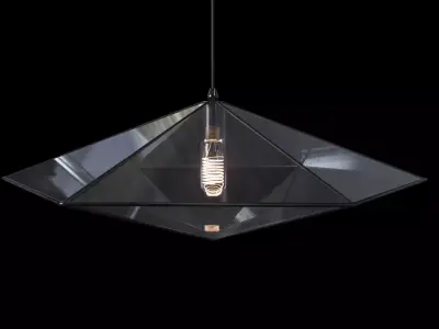 Pendant geometric glass light  Free 3D model