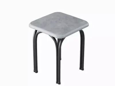 Steel Stool 02 3D model