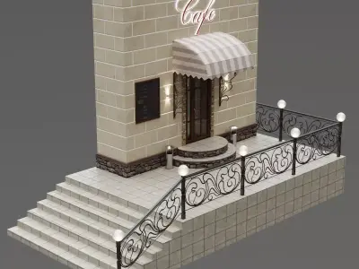 Entrance group cafe 3D model