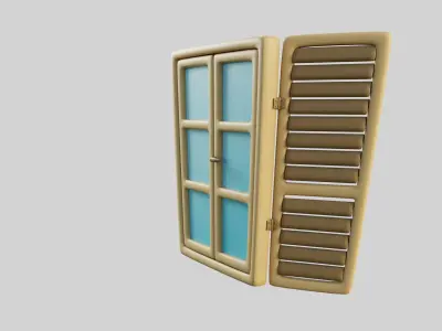 Cartoon Window 20b 3D model