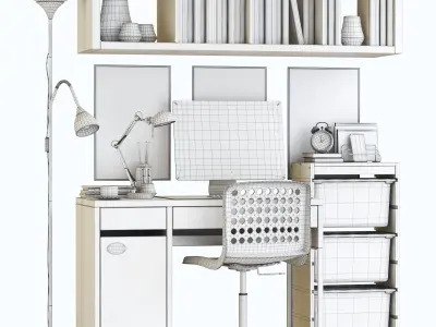 MICKE student workplace set 3D model
