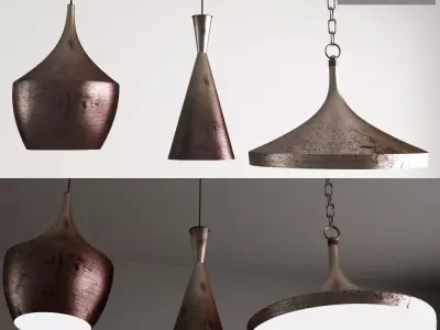 Copper Pendant Lamp Beat Light DESIGNED BY TOM DIXON 3D model