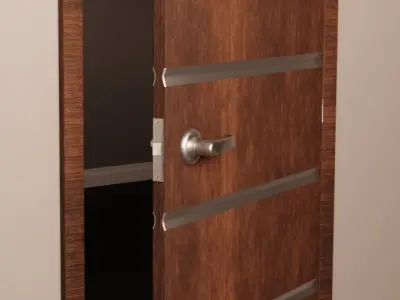 Modern Realistic Door - Blender Native Asset Low-poly 3D model