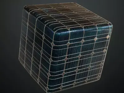 Solar Panel Metal Material PBR Seamless Texture