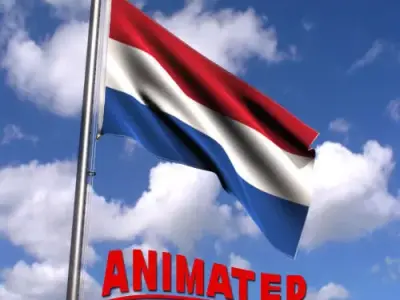 Animated Netherlands Flag 3D model