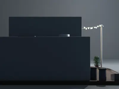 Cafe and terrace 3D model