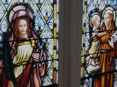 Catholic Church Stained Glass Window Low-poly 3D model