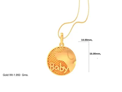 Kids Round Pendants 3dm STL OBJ FBX Renders Details 3D print model