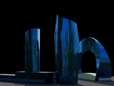 The Crescent Development Pack - Baku Low-poly 3D model