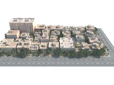 urban building complex 3D model