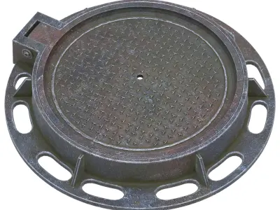 Sewer hatch Low-poly 3D model