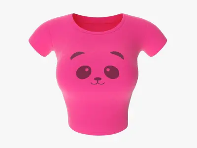 Stylized Womens Crop Top 3D model