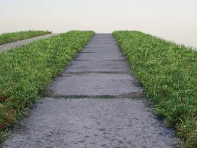 Tileable Photorealistic Sidewalks - 2-Pack A Low-poly 3D model