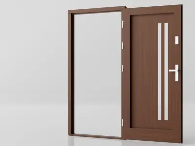 Outdoors doors for architecture and Studio Scene 3D model