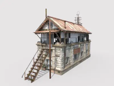Abandoned Railroad  Signal Cabin 3D model