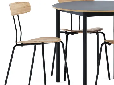 Base Round Table D90 by Muuto 3D model